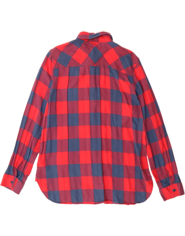 J. CREW Womens Flannel Shirt US 12 Large Red Check Cotton Vintage J. Crew and Second-Hand J. Crew from Messina Hembry 
