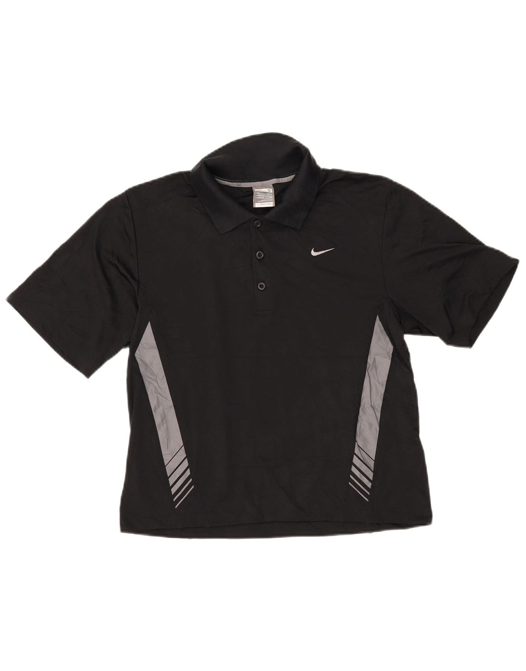 NIKE Mens Polo Shirt UK 36/38 Small Black Colourblock