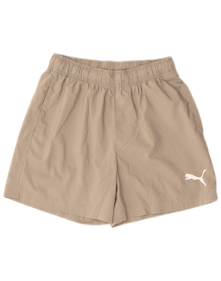 Puma Womens Sport Shorts Small  Beige Polyester