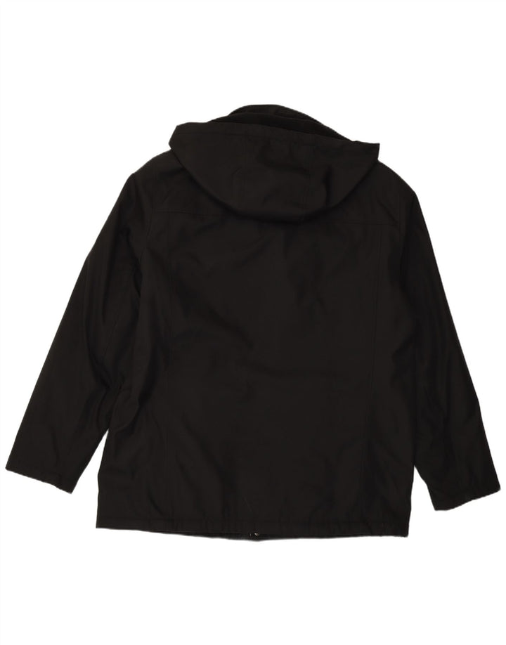 Calvin Klein Mens Hooded Utility Jacket UK 40 Large Black Polyester