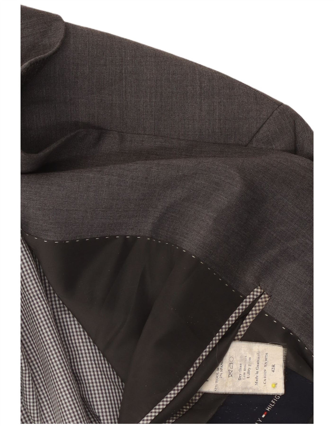 Tommy Hilfiger Mens 2 Button Blazer Jacket UK 42 XL Grey Wool