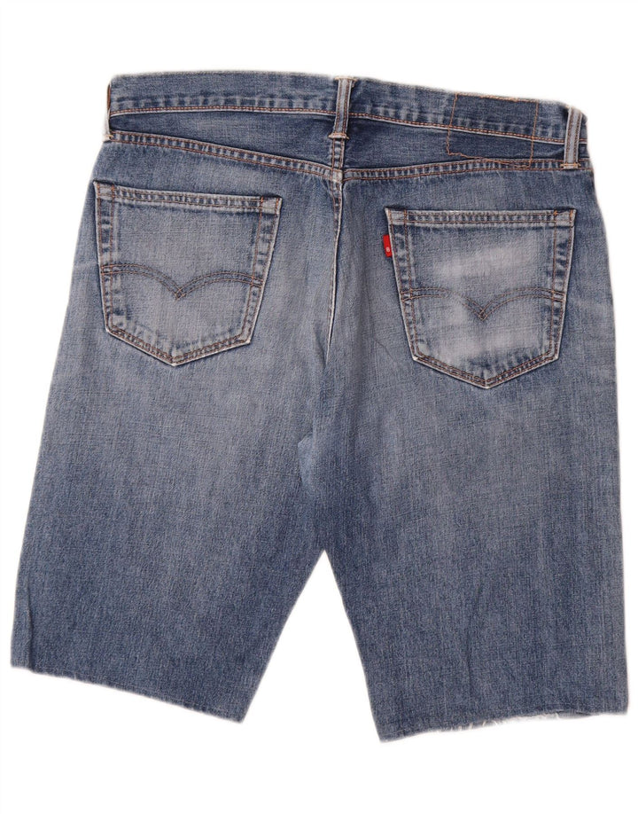Levi's Mens Distressed Denim Shorts W34 Large Blue Cotton