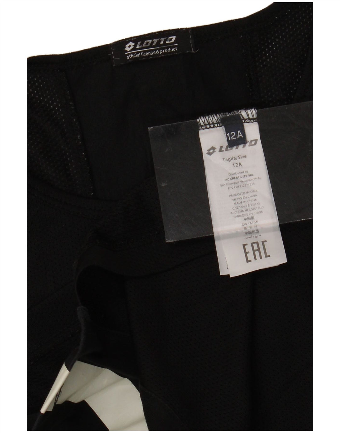 LOTTO Boys Graphic Vest Top 11-12 Years Black Polyester