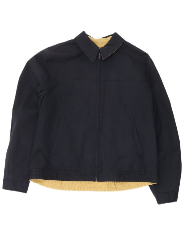 Vintage Mens Bomber Jacket UK 38 Medium Navy Blue