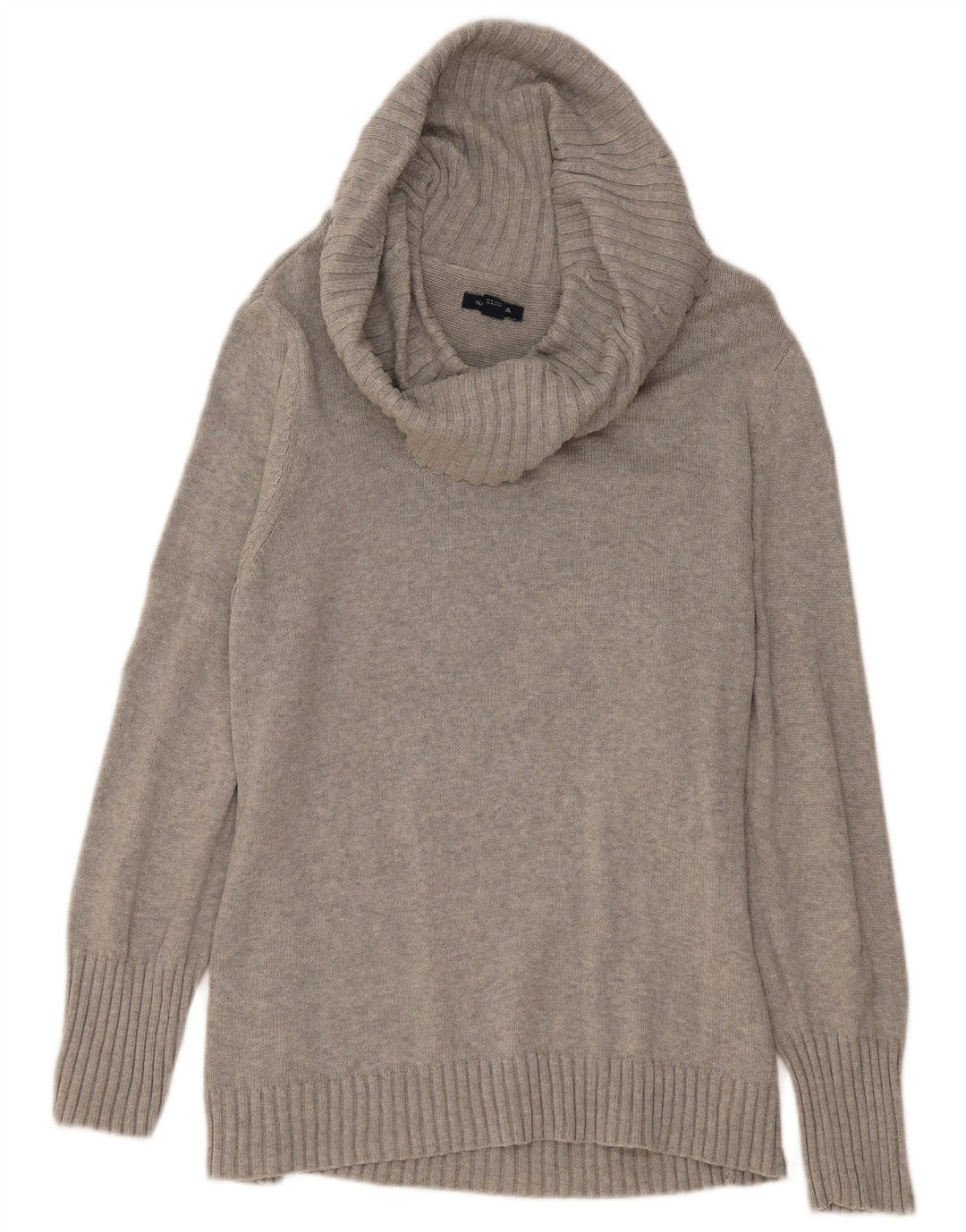 NAUTICA Womens Roll Neck Jumper Sweater UK 20 2XL Grey Cotton