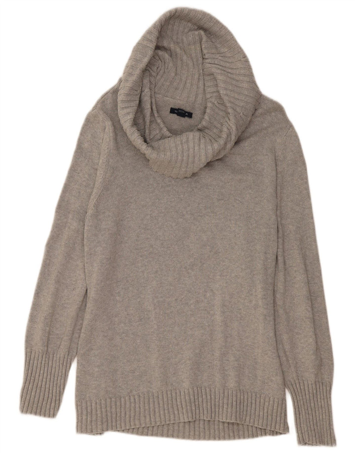 NAUTICA Womens Roll Neck Jumper Sweater UK 20 2XL Grey Cotton