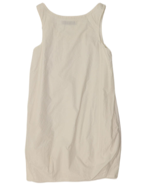 Zara Womens Sleeveless Shift Dress UK 6 XS White Cotton