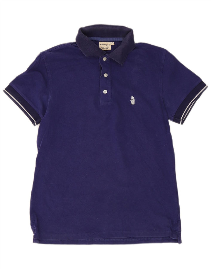 Refrigue Mens Polo Shirt Small Blue Cotton