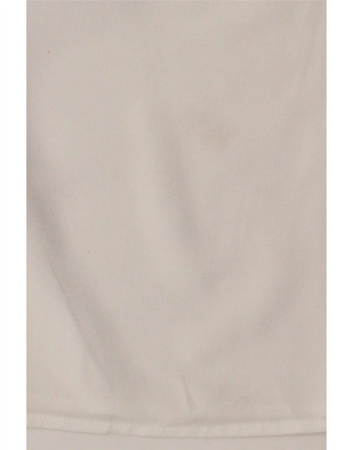 Marks & Spencer Womens Long Sleeve Blouse Top UK 12 Medium White Polyester