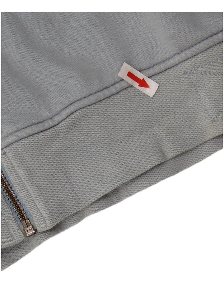 Nike Boys Graphic Zip Hoodie Sweater 13-14 Years XL Blue Colourblock Cotton