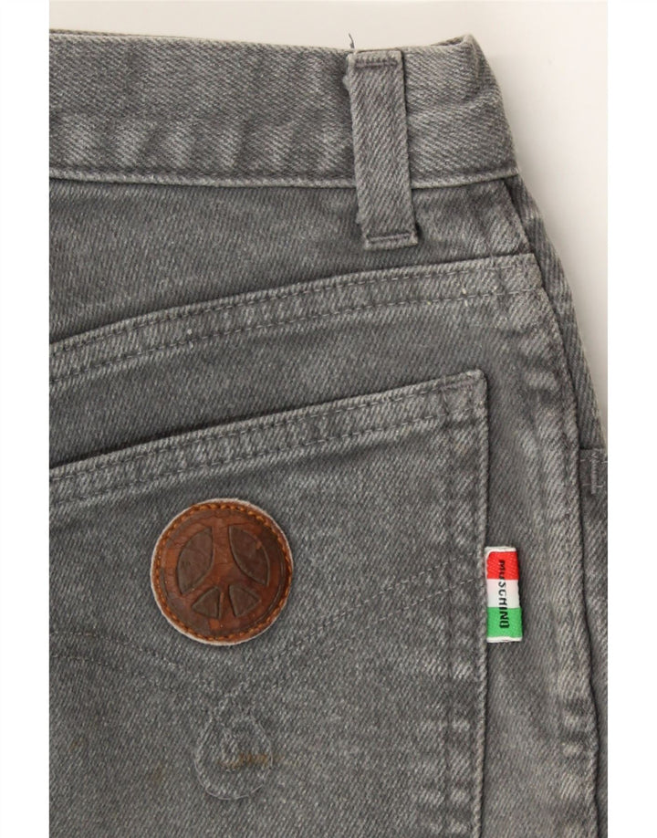 MOSCHINO Womens Cropped Jeans W27 L24 Grey Cotton Vintage Moschino and Second-Hand Moschino from Messina Hembry 