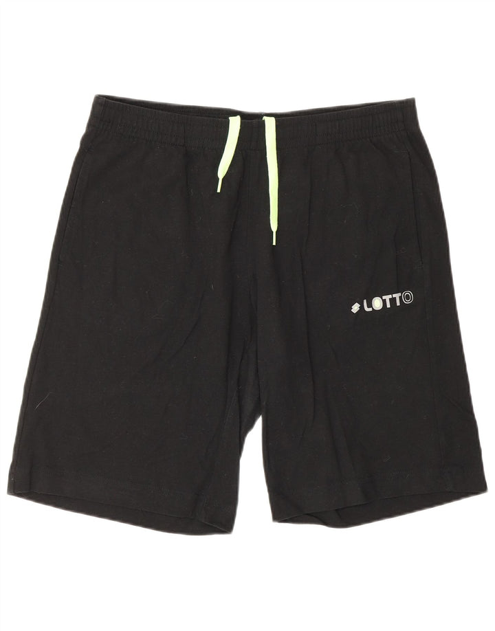 LOTTO Mens Sport Shorts Medium Black Cotton