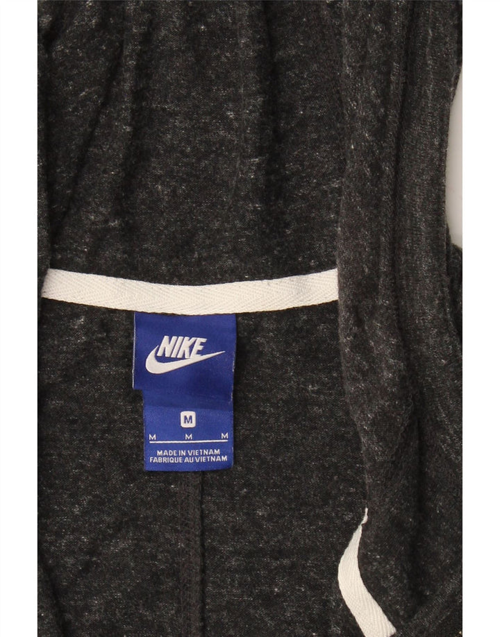 NIKE Womens Zip Hoodie Sweater UK 14 Medium Black Flecked Polyester Vintage Nike and Second-Hand Nike from Messina Hembry 