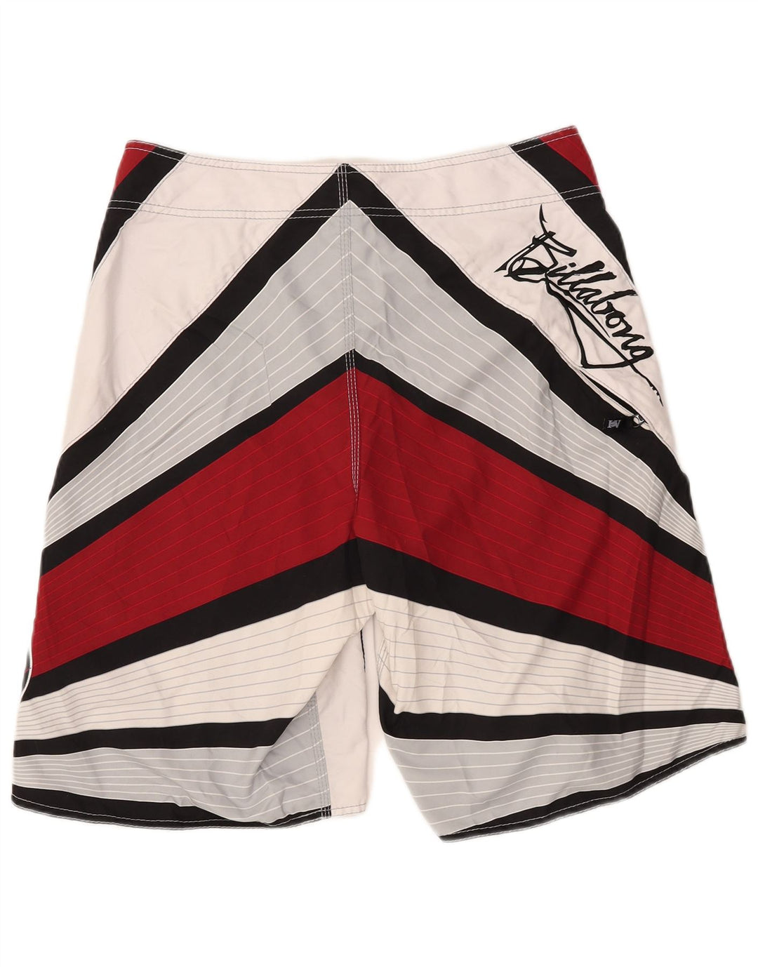 BILLABONG Mens Graphic Swimming Shorts Large Red Colourblock Polyester