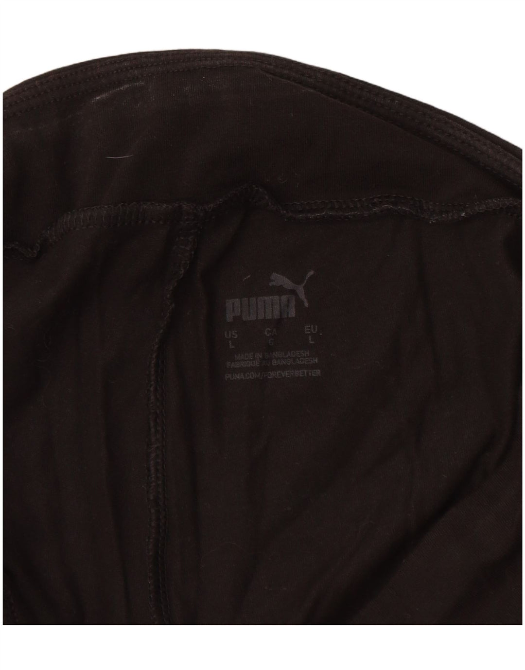 PUMA Womens Graphic Leggings UK 14 Large  Black Cotton