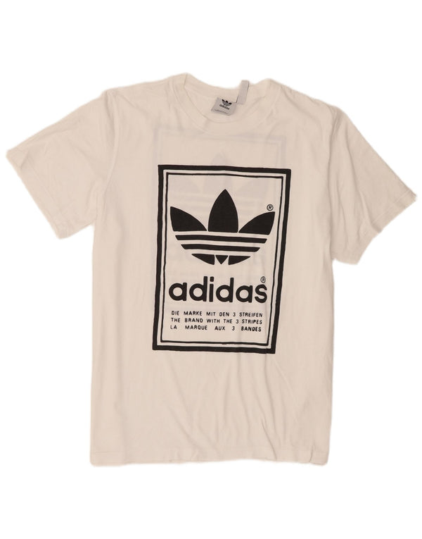 Adidas Mens Graphic T-Shirt Top XL White