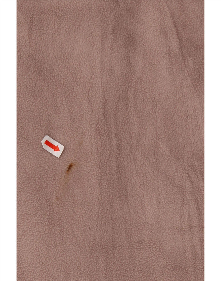 CALVIN KLEIN Womens Graphic Fleece Jacket UK 16 Large Pink Polyester