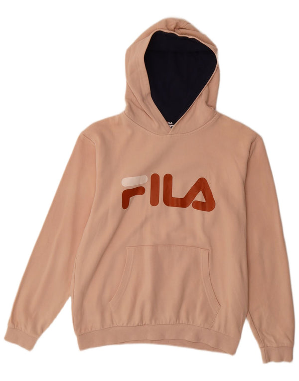 FILA Boys Graphic Hoodie Jumper 13-14 Years  Pink Cotton