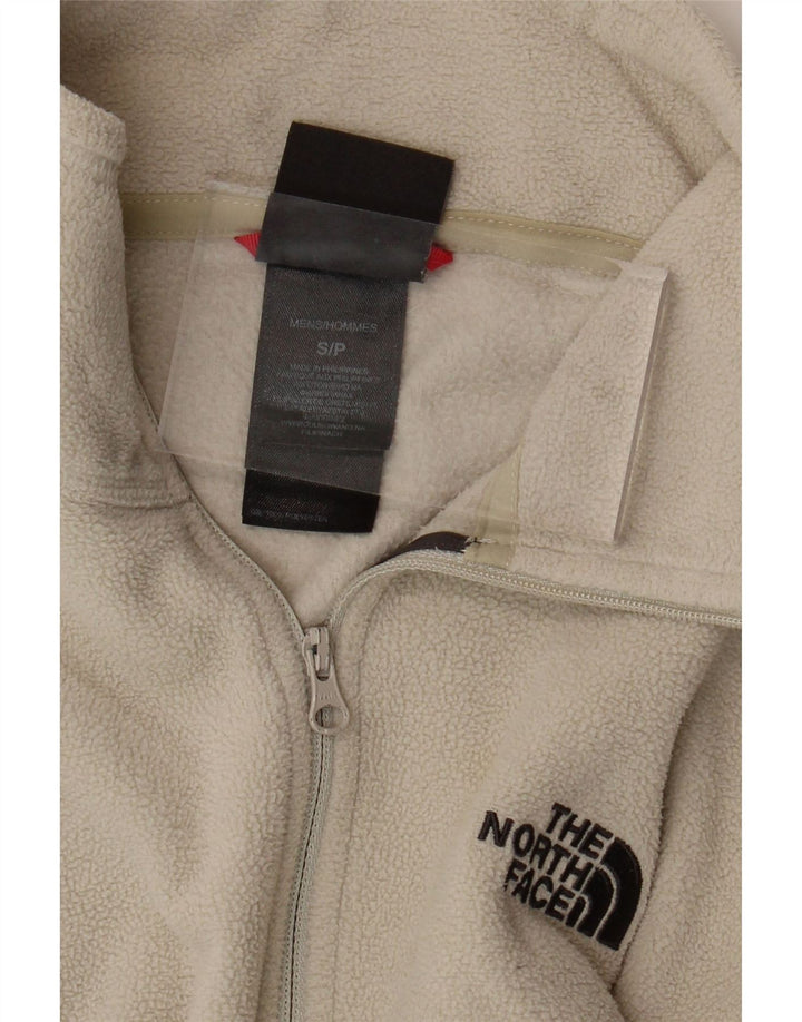 THE NORTH FACE Mens Zip Neck Fleece Jumper Small Grey Polyester