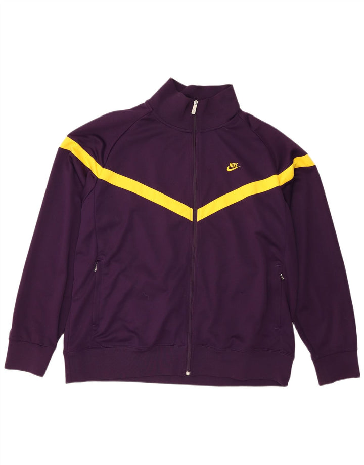 Nike Mens Tracksuit Top Jacket UK 50/52 2XL Purple Polyester