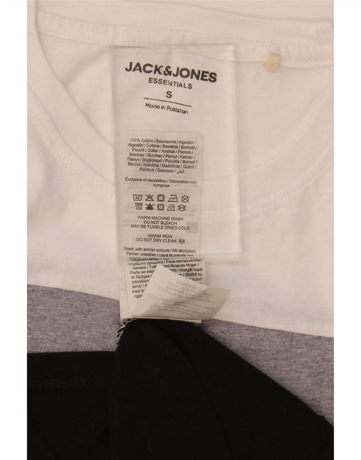 JACK & JONES Mens Graphic T-Shirt Top Small Multicoloured Colourblock Vintage Jack & Jones and Second-Hand Jack & Jones from Messina Hembry 