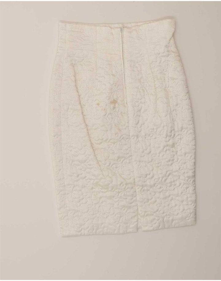 Vintage Womens 2 Piece Skirt Set IT 44 Medium W28 White Viscose