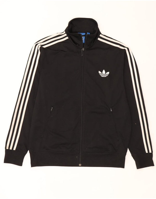 Adidas Mens Tracksuit Top Jacket Large Black Polyester