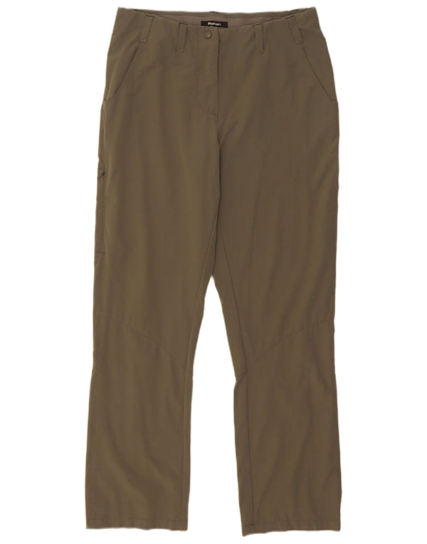 Rohan Womens Hiking Casual Trousers UK 10 Small W30 L29 Khaki Polyamide