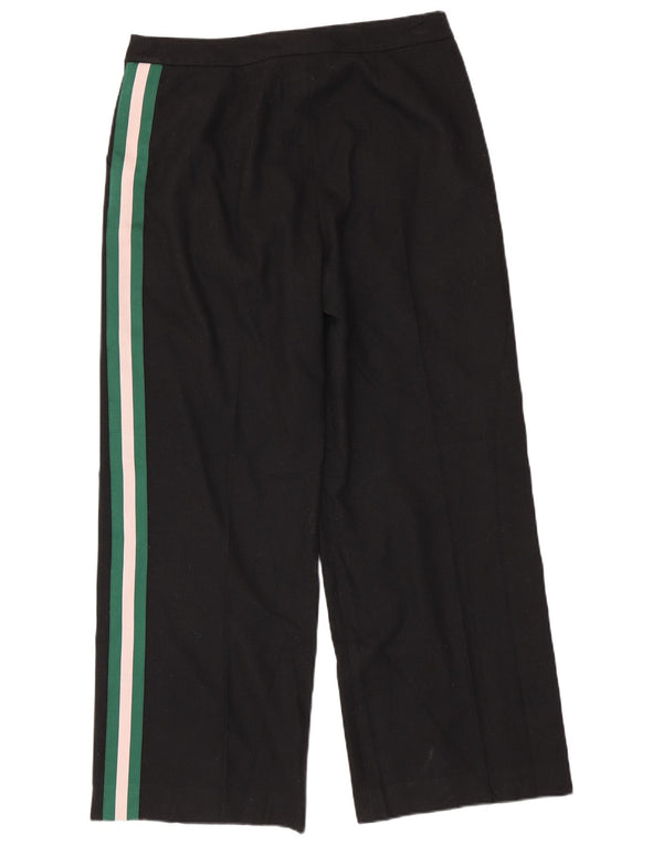 Boden Womens Wide Leg Casual Trousers UK 14 Large W34 L30 Black Colourblock