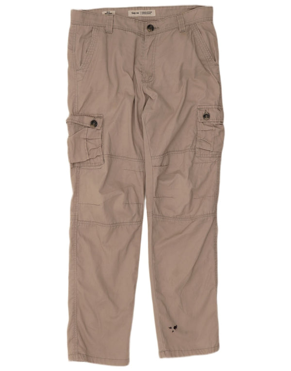 Gap Mens Straight Cargo Trousers W34 L31 Beige