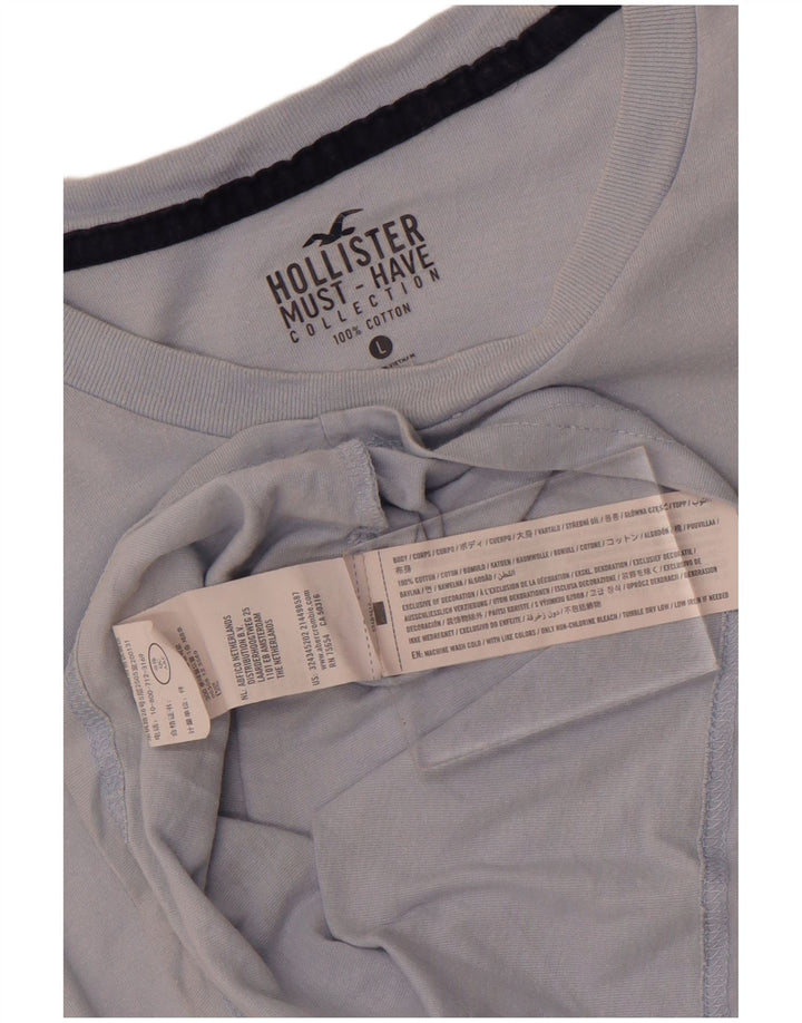 Hollister Mens T-Shirt Top Large Blue Cotton
