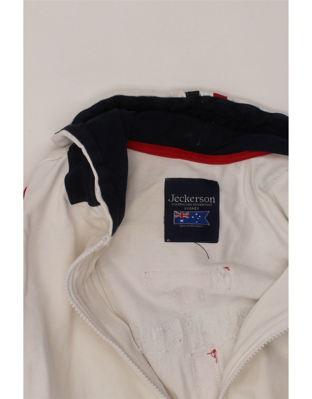 JECKERSON Boys Graphic Zip Hoodie Sweater 9-10 Years White Colourblock