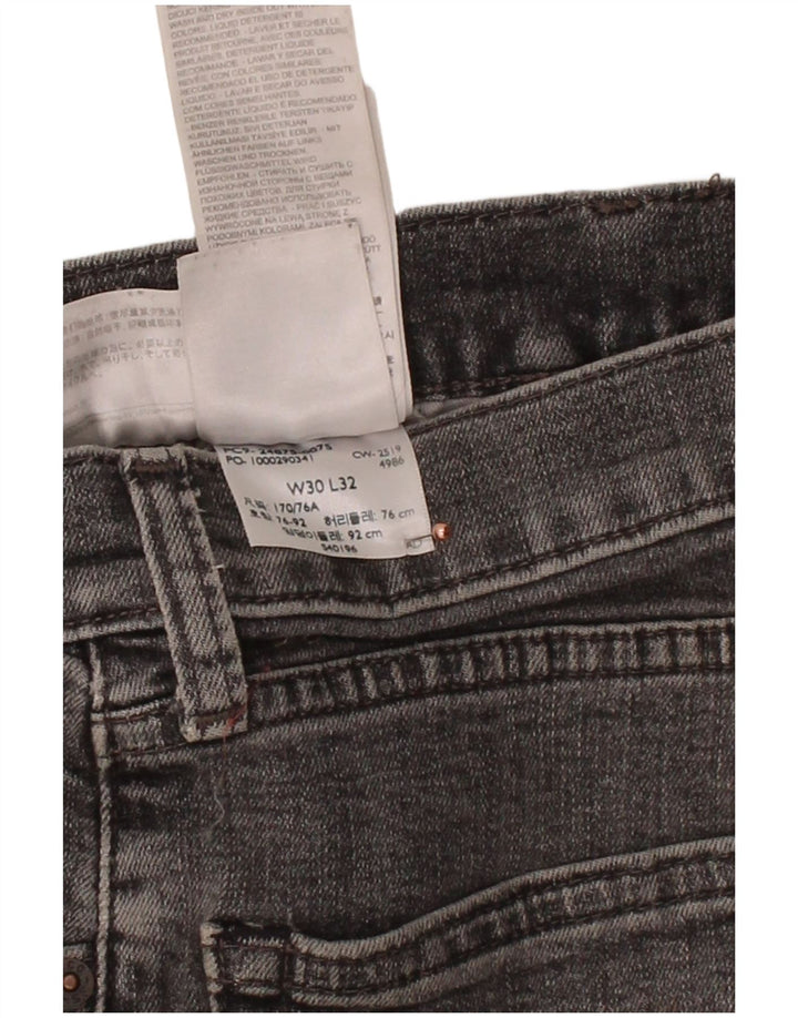 LEVI'S Mens Skinny Jeans W30 L32 Grey Cotton