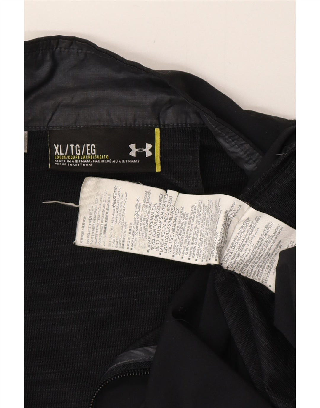 UNDER ARMOUR Mens Tracksuit Top Jacket XL Black Polyester