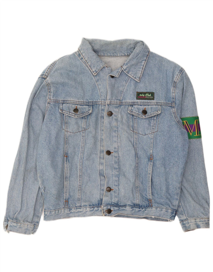 Vintage Boys Graphic Denim Jacket 11-12 Years Blue