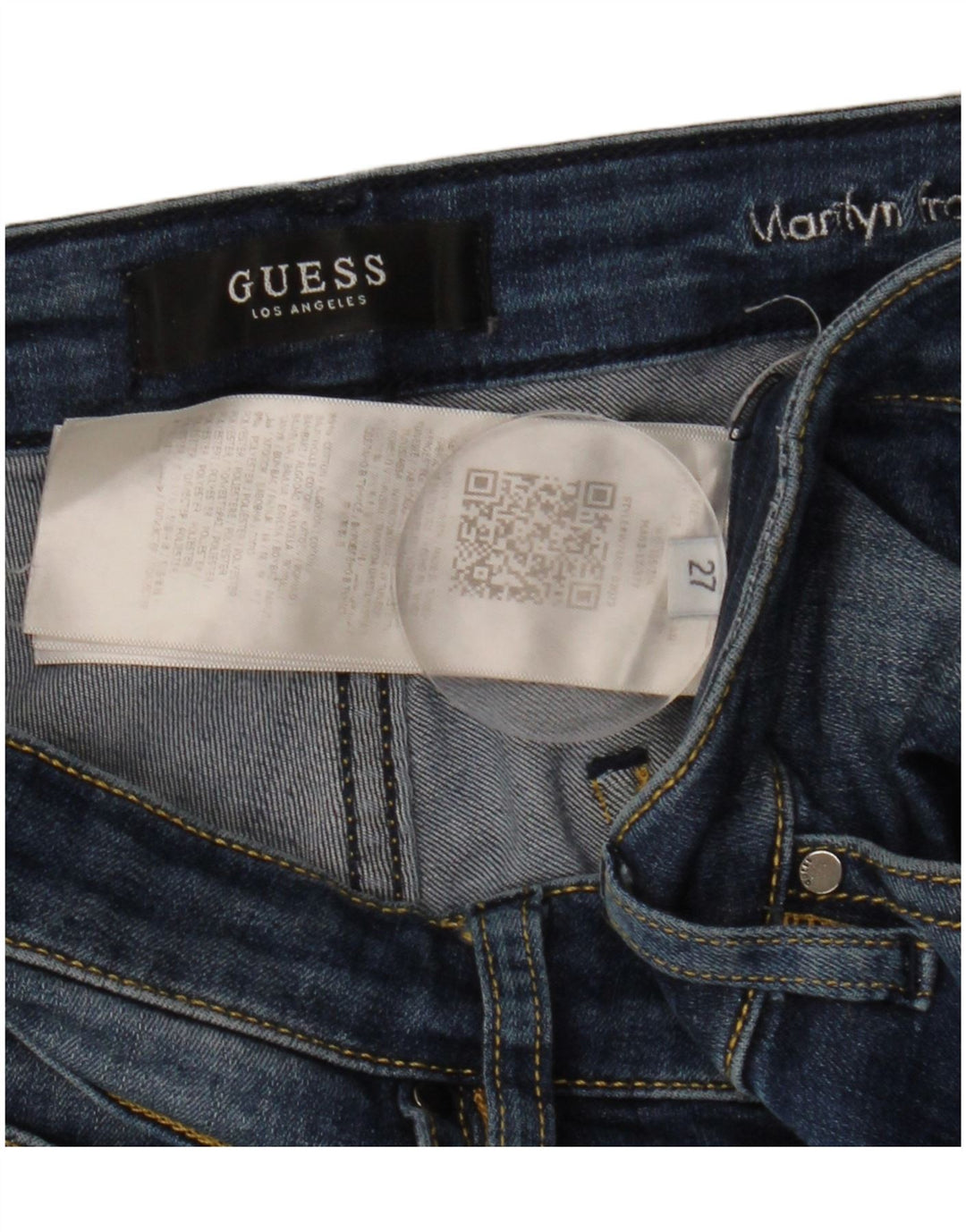 GUESS Womens Marilyn Skinny Jeans W27 L28  Blue Cotton
