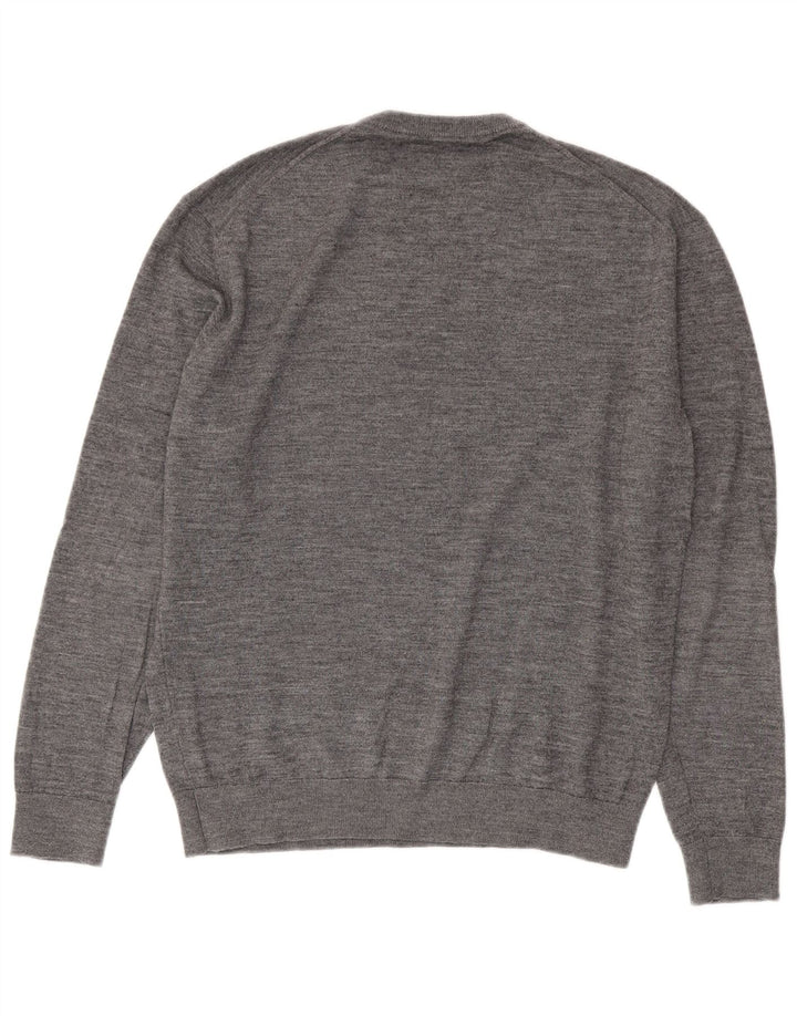 Zara Mens Crew Neck Jumper Sweater XL Grey