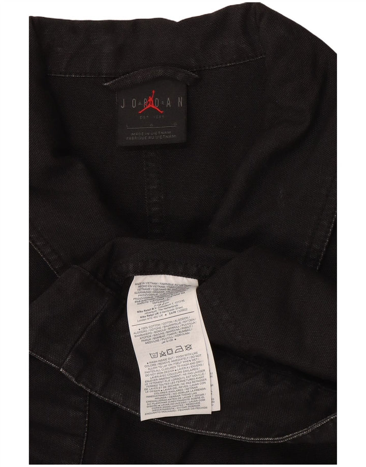 Jordan Mens Denim Jacket UK 40 Large Black Cotton
