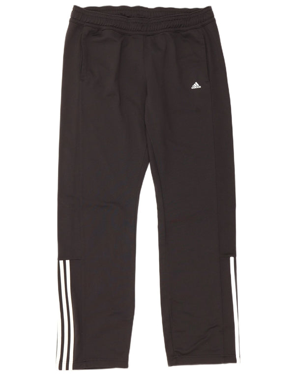 ADIDAS Womens Tracksuit Trousers UK 12/14 Medium Black Polyester