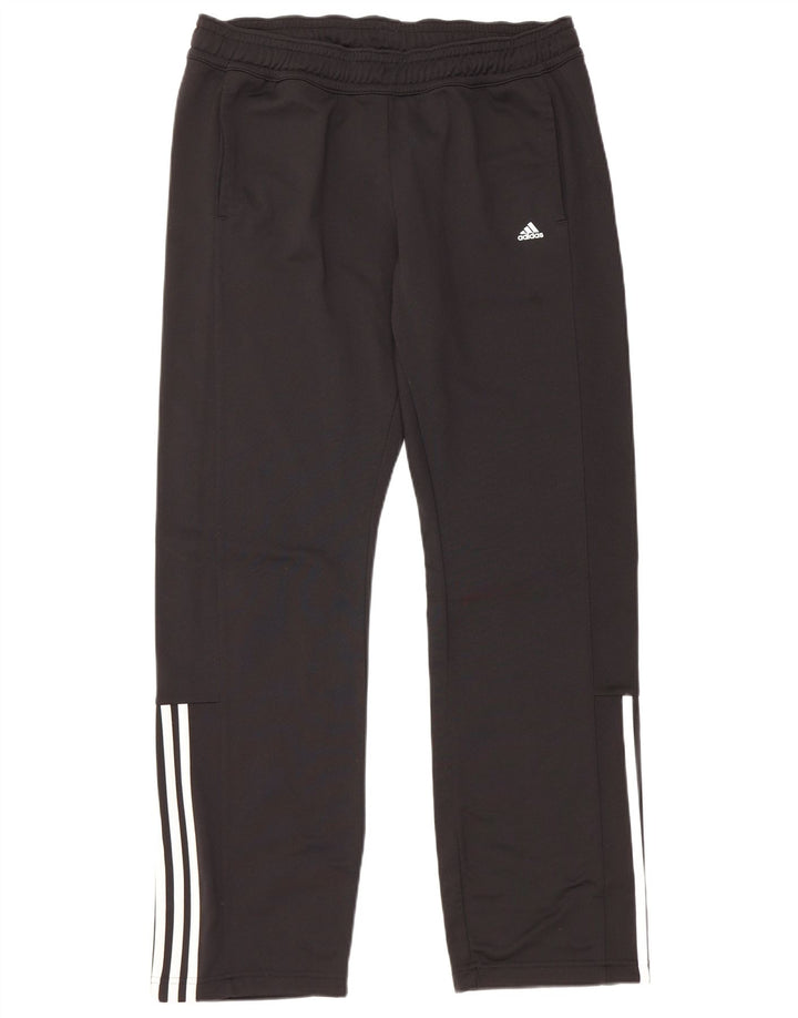 ADIDAS Womens Tracksuit Trousers UK 12/14 Medium Black Polyester