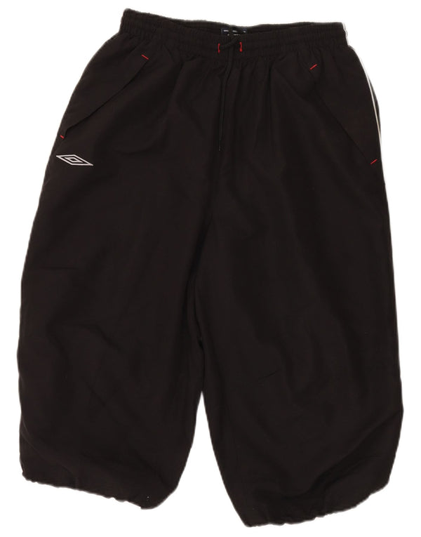 Umbro Mens Graphic Bermuda Sport Shorts Large Black Polyester