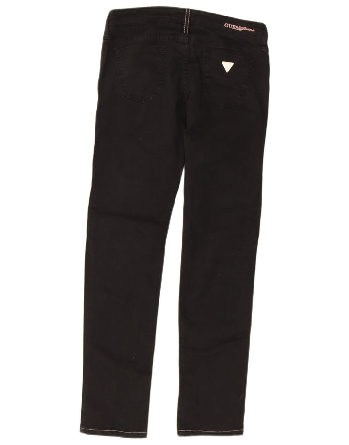 GUESS Womens Slim Jeans W26 L28 Black Cotton