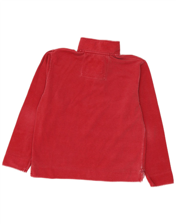 Crew Clothing Mens Zip Neck Sweatshirt Jumper Medium Red Cotton