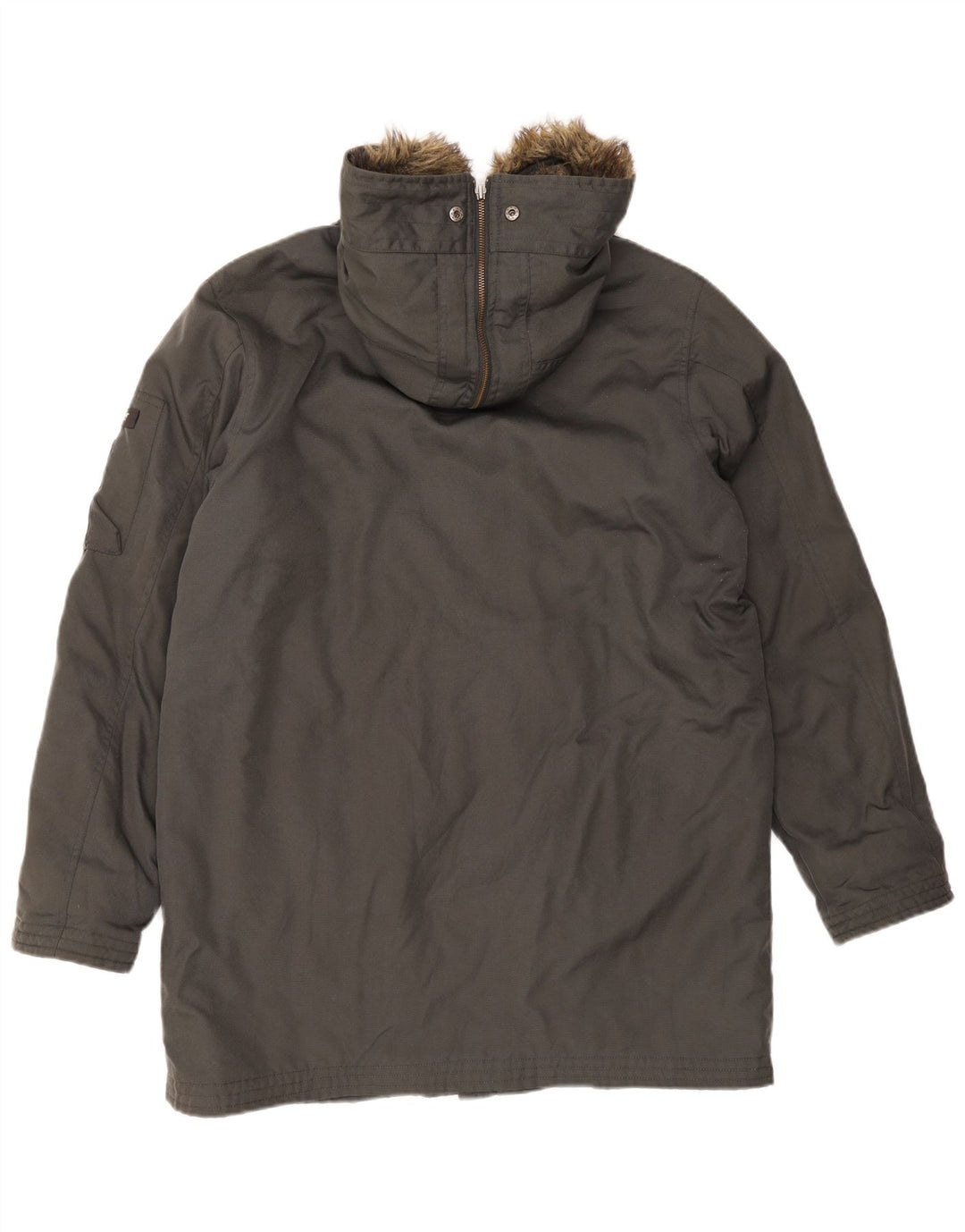 Woolrich Mens Hooded Parka Jacket UK 40 Large Grey