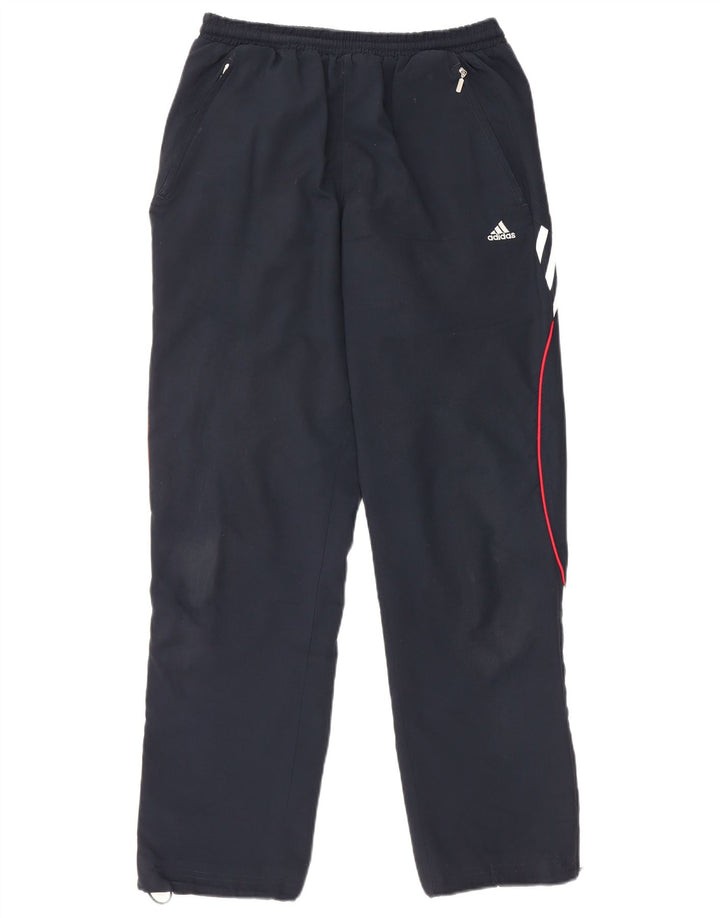 ADIDAS Mens Tracksuit Trousers Small  Navy Blue Polyester