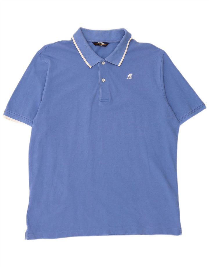 K-WAY Mens Polo Shirt XL Blue