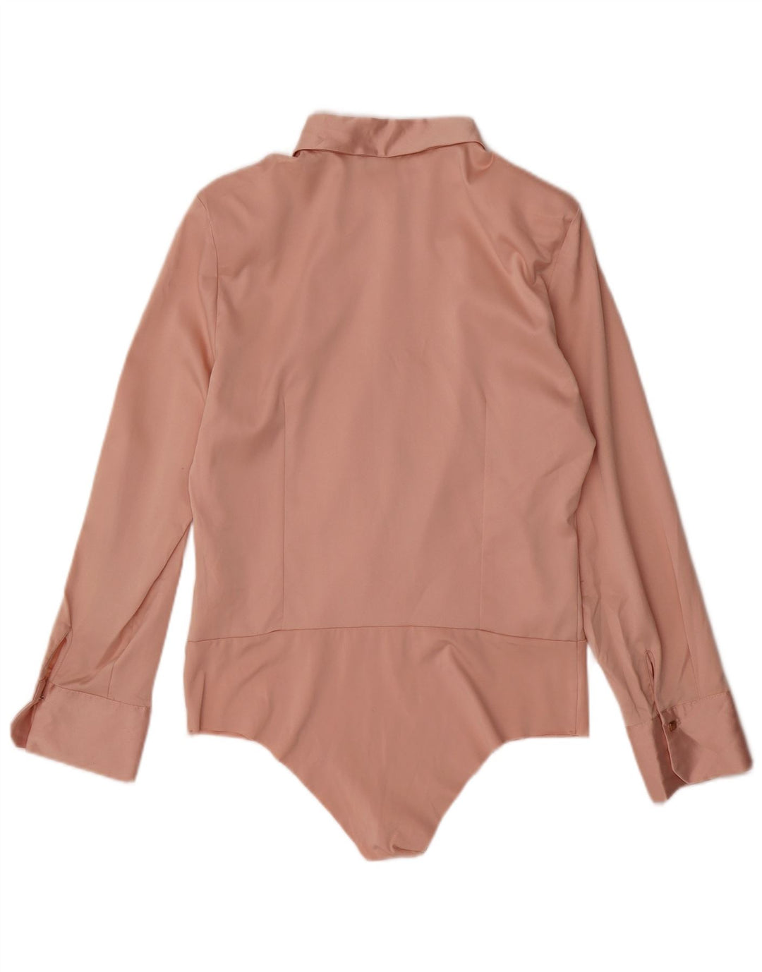 Zara Womens Shirt Bodysuit UK 14 Large Pink Polyester