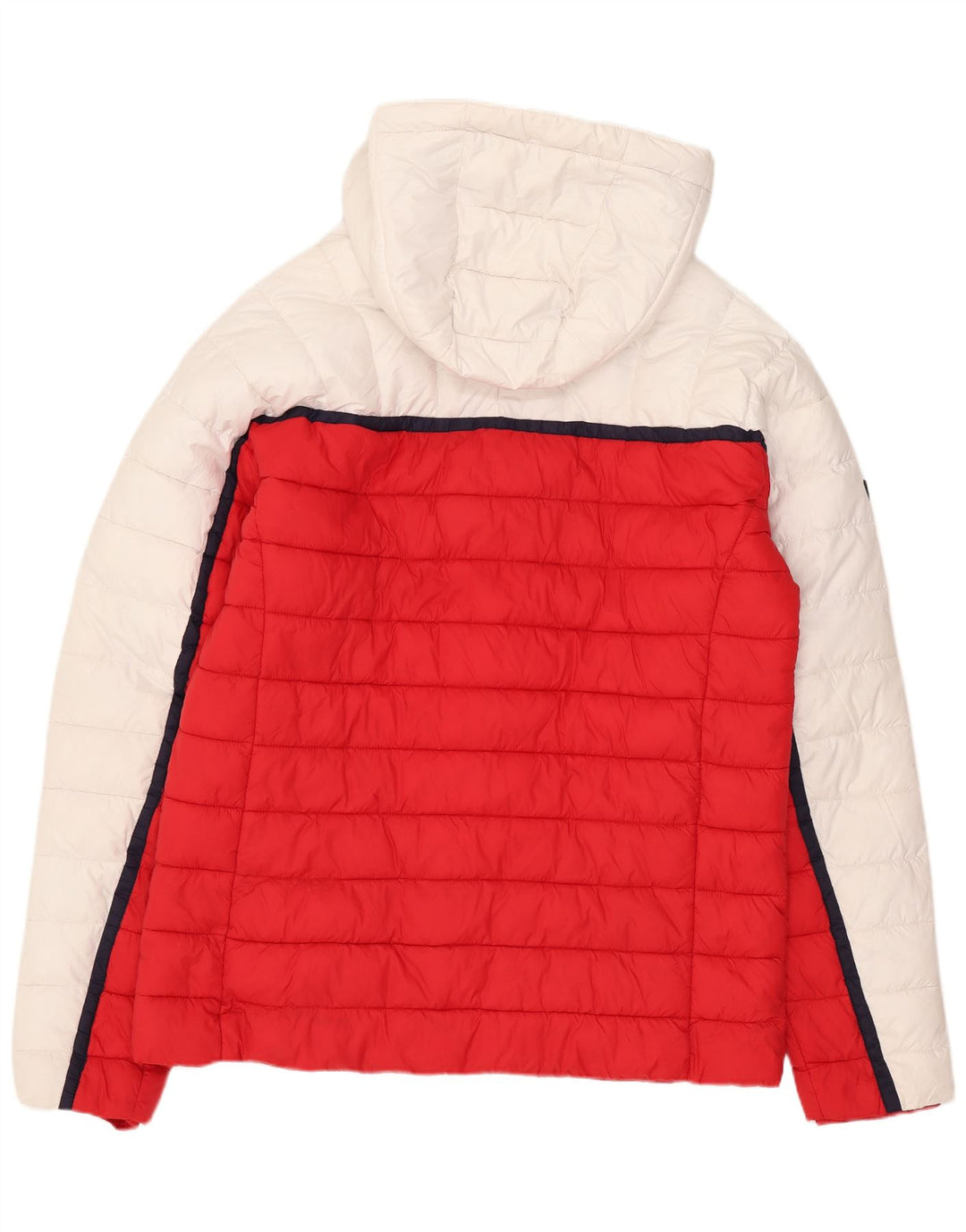 Superdry Mens Hooded Padded Jacket UK 40 Large White Colourblock Polyester