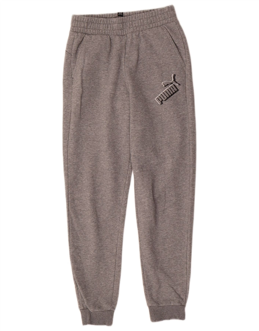 PUMA Boys Graphic Tracksuit Trousers Joggers 13-14 Years Grey