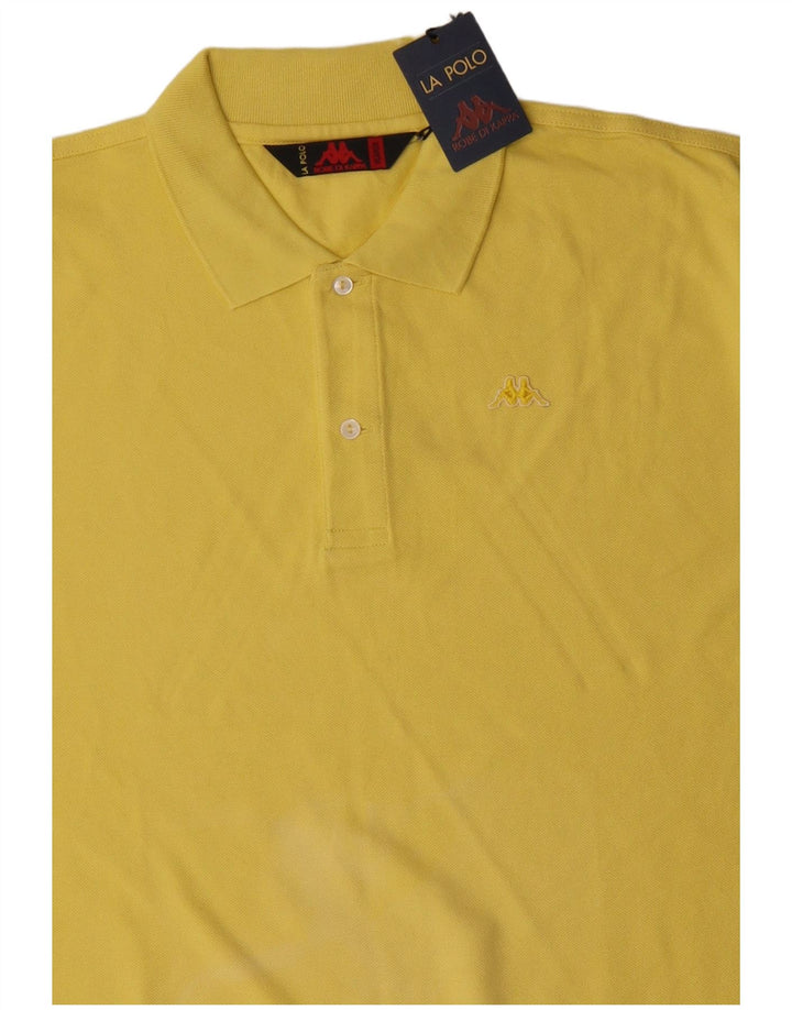 KAPPA Mens Polo Shirt XL Yellow Cotton